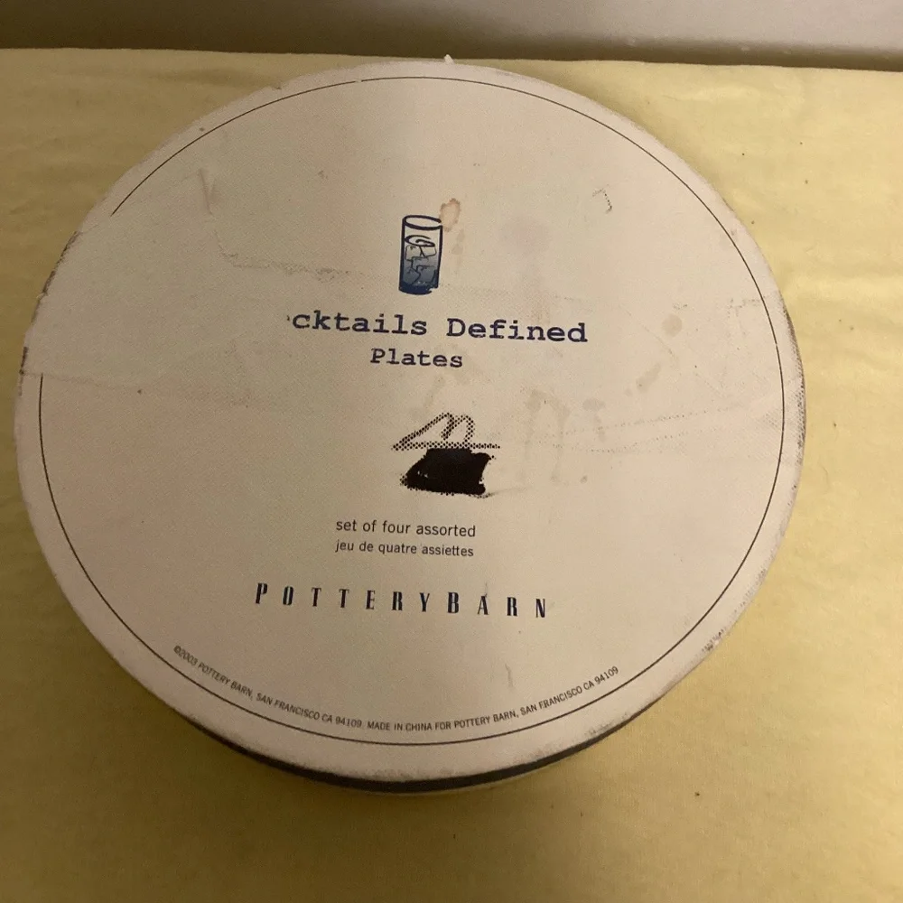 POTTERY BARN COCKTAIL DEFINED PLATES